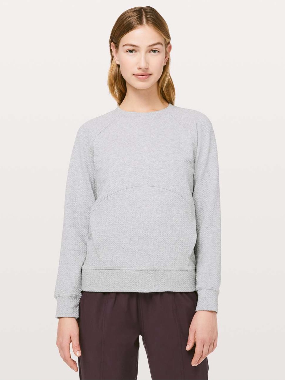 Lululemon Catch A Moment Crew
Heathered Core Light Grey Size‎ 8
